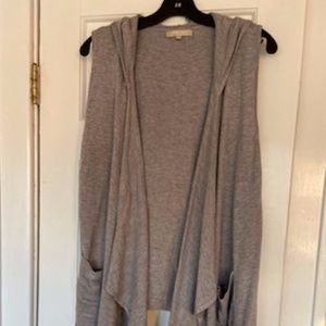 Joan Vass knit sweater bias cut with pockets